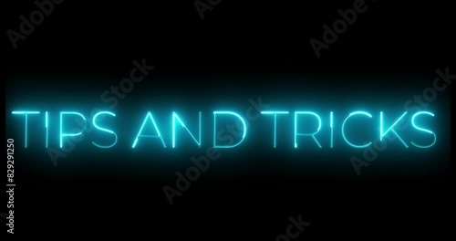 tips and trick neon text animation