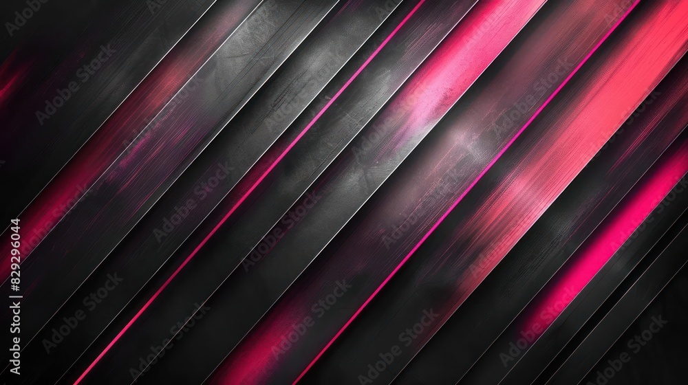 Obraz premium High-Tech Abstract, Pink Grid Digital Art