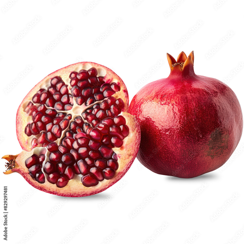 Pomegranate Isolated on A Transparent Background. Pomegranate Isolated on A Transparent Background.