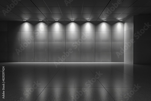 Wall with lighting inside