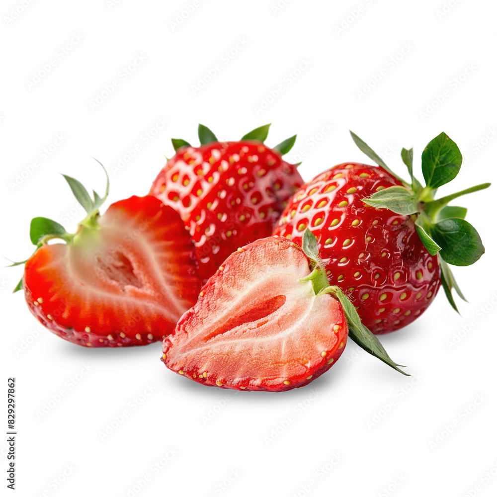Strawberry Isolated on A Transparent Background. Strawberry Isolated on A Transparent Background.