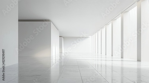 Clean white space with a large empty area and a smooth background.