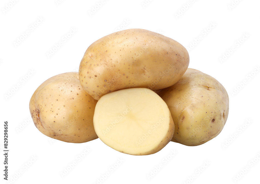 young potatoes and half isolated, transparent PNG, PNG format, cut out young potatoes and half isolated, transparent PNG, PNG format, cut out