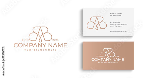 AB logo. BA letter logo template elements. personal monogram. Vector elegant logo. letter AB logo design
