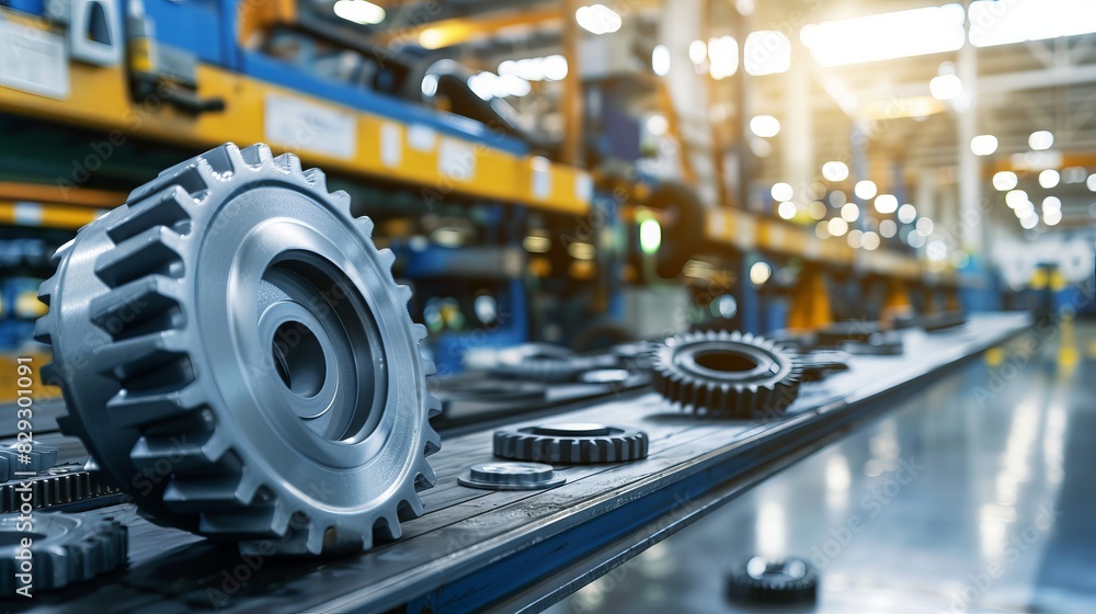 Fototapeta premium Industrial robots and automation equipment in factory.