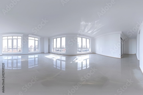 White room with no furniture Full spherical HDRI panorama © LimeSky