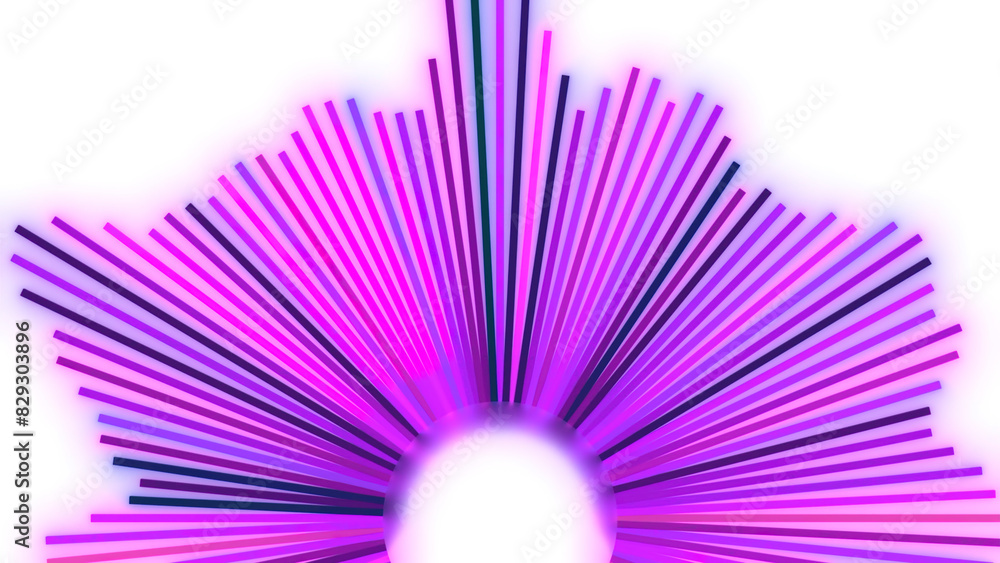 Obraz premium Abstract round shaped sound equalizer. Motion. Music equalizer app interface.