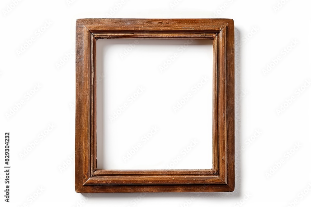 Wooden frame with clipping path on white background for painting or picture Wooden frame with clipping path on white background for painting or picture