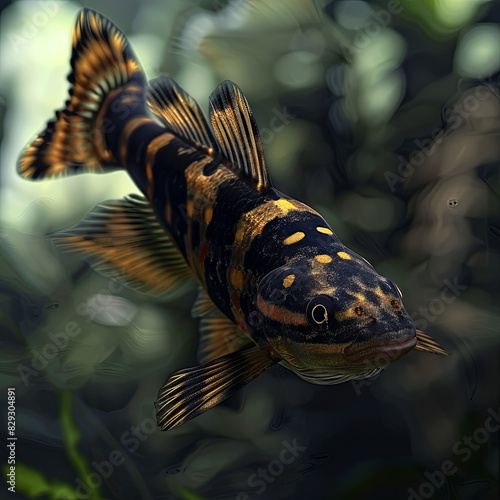 Detailed images of freshwater fish.