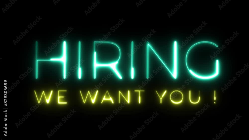 hiring we want you text animation hiring we want you text animation