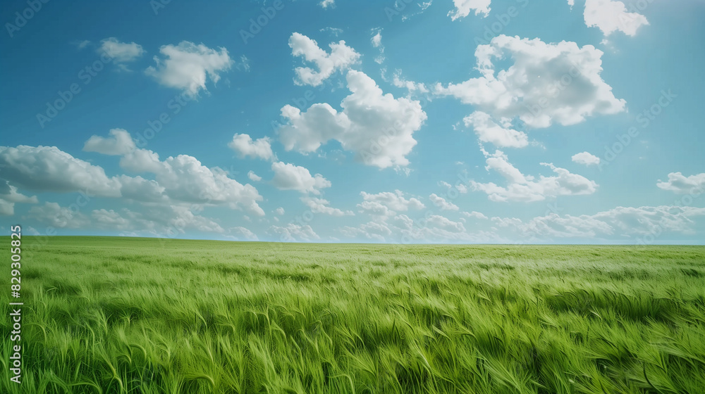 4K Ultra HD video of a green field over a blue sky, depicting a summer field scene 4K Ultra HD video of a green field over a blue sky, depicting a summer field scene
