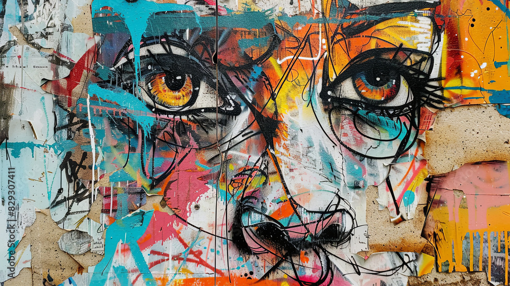 Obraz premium Painted pictures on the wall