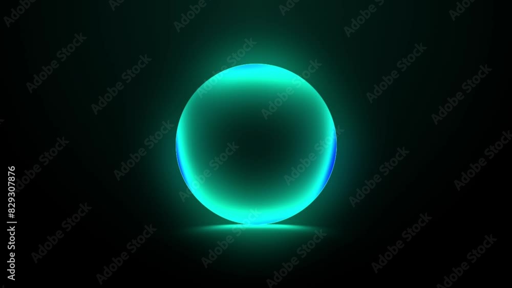 light white glowing ball on a black background, circle light music sound animation light white glowing ball on a black background, circle light music sound animation