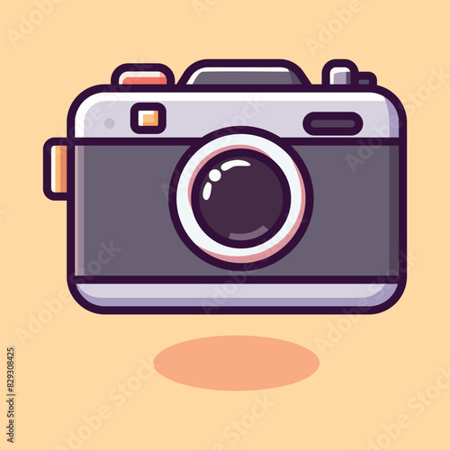 World photography day camera icon vector illustration