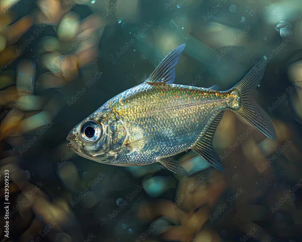 Fototapeta premium Picture of freshwater fish in a lake