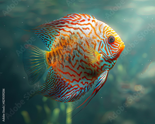 Picture of freshwater fish in a lake photo