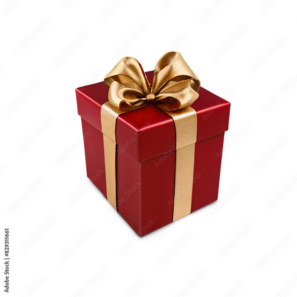 Red gift box isolated on transparent background, PNG format Red gift box isolated on transparent background, PNG format