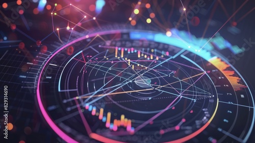 A radar chart analyzing the performance of various departments within a company