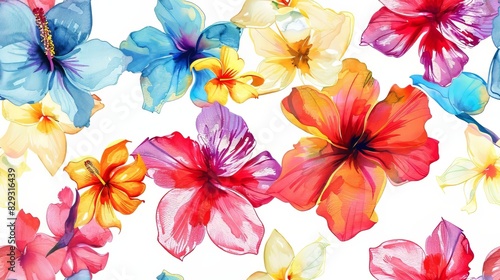 Tropical Flowers Illustration