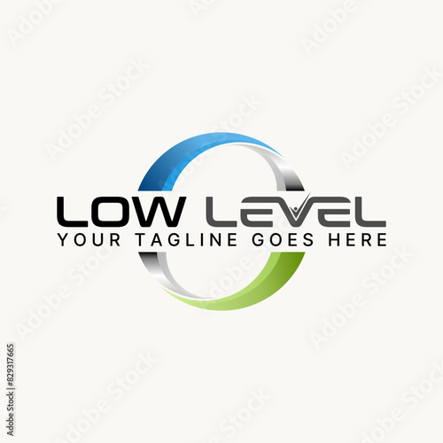 Logo design graphic concept creative premium vector stock abstract unique cut swoosh circle art template emblem. Related to badge frame element around