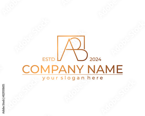 AB logo. BA letter logo template elements. personal monogram. Vector elegant logo. letter AB logo design