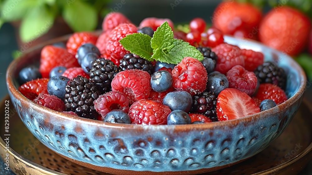 A bowl of mixed berry compote, perfect for breakfast or dessert. A bowl of mixed berry compote, perfect for breakfast or dessert.