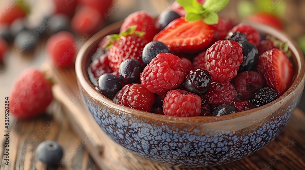 A bowl of mixed berry compote, perfect for breakfast or dessert. A bowl of mixed berry compote, perfect for breakfast or dessert.