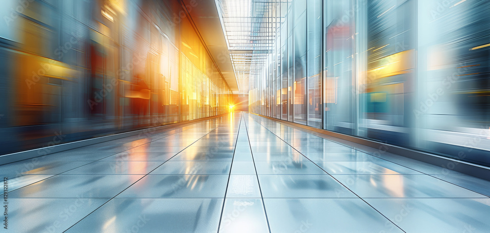 Business blurred background. Generative AI.