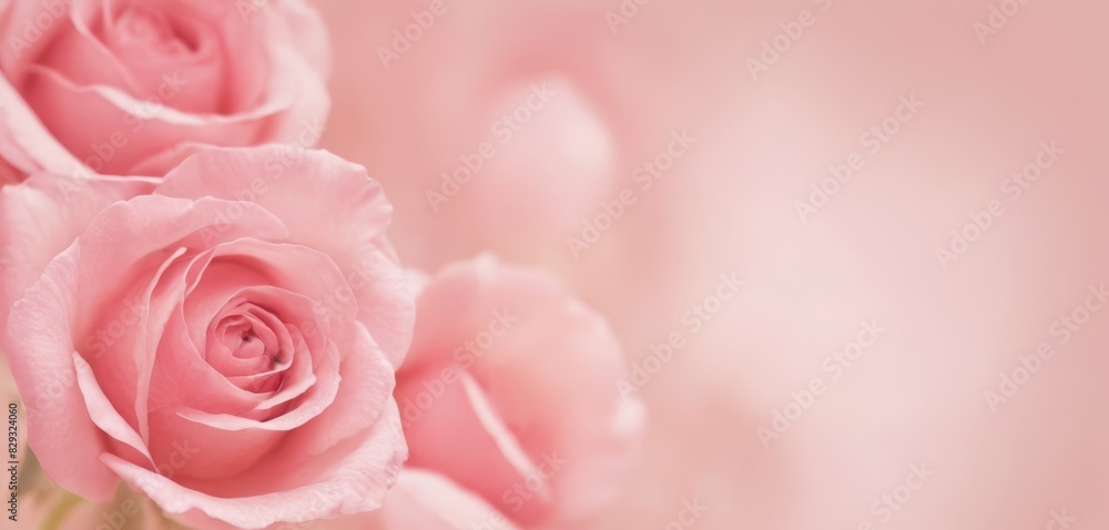 Charm of Beautiful Roses with Bokeh Effect. Beautiful rose flower design for background, banner, poster and decoration.