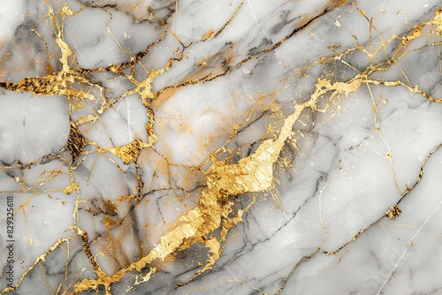 Opulent backdrop design with a marble feel in white gold. Generative Ai