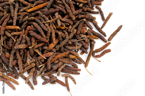 Dried long pepper or Indian long pepper