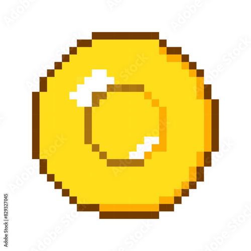 Pixel art golden coin icon