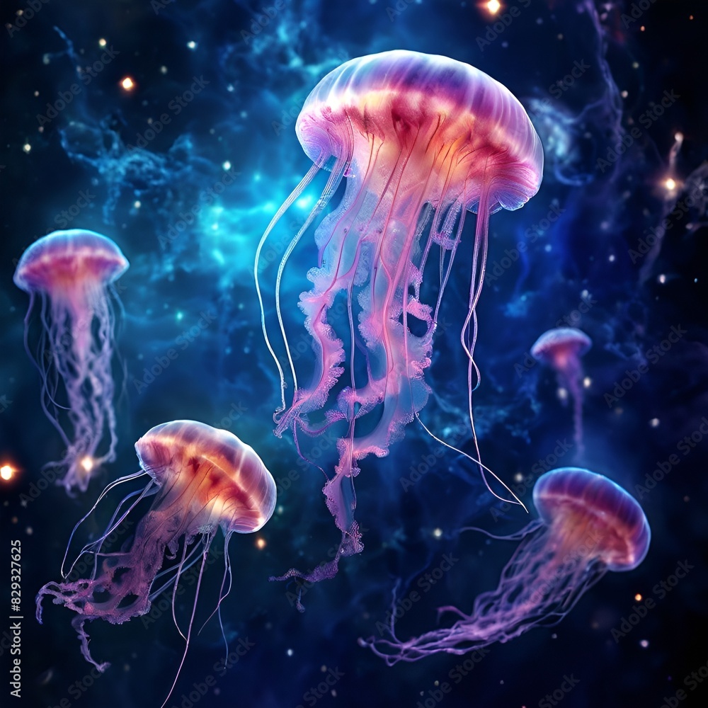 Jelly fish in space Jelly fish in space