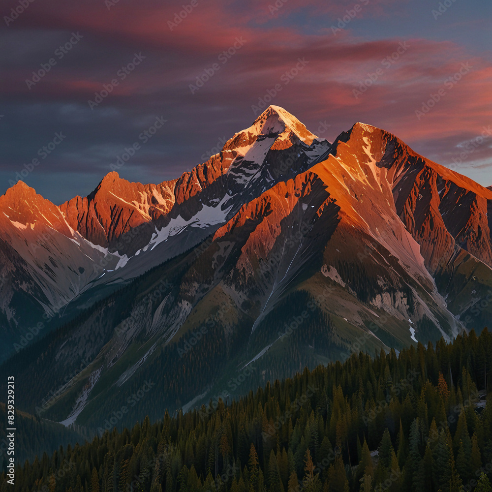 Fototapeta premium sunrise in the mountains