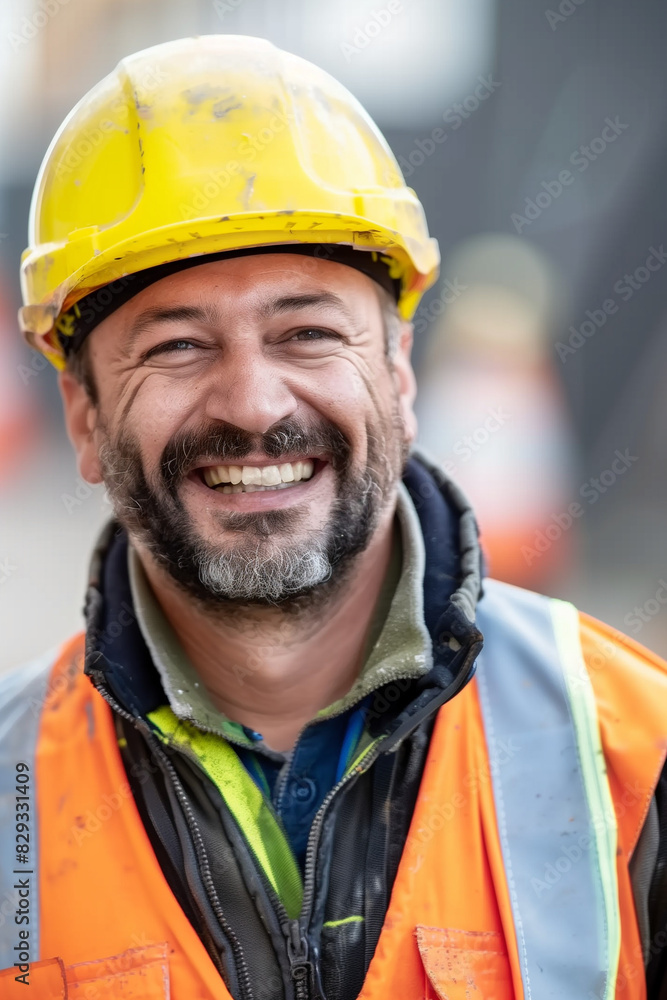 Smiling Construction Worker Smiling Construction Worker