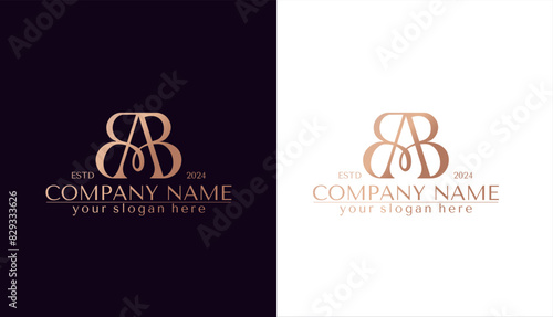 AB logo. BA letter logo template elements. personal monogram. Vector elegant logo. letter AB logo design