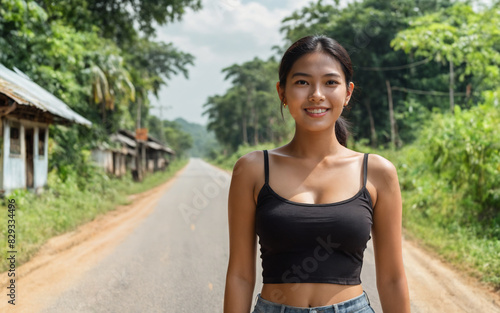 Asian or Indonesian woman, ...