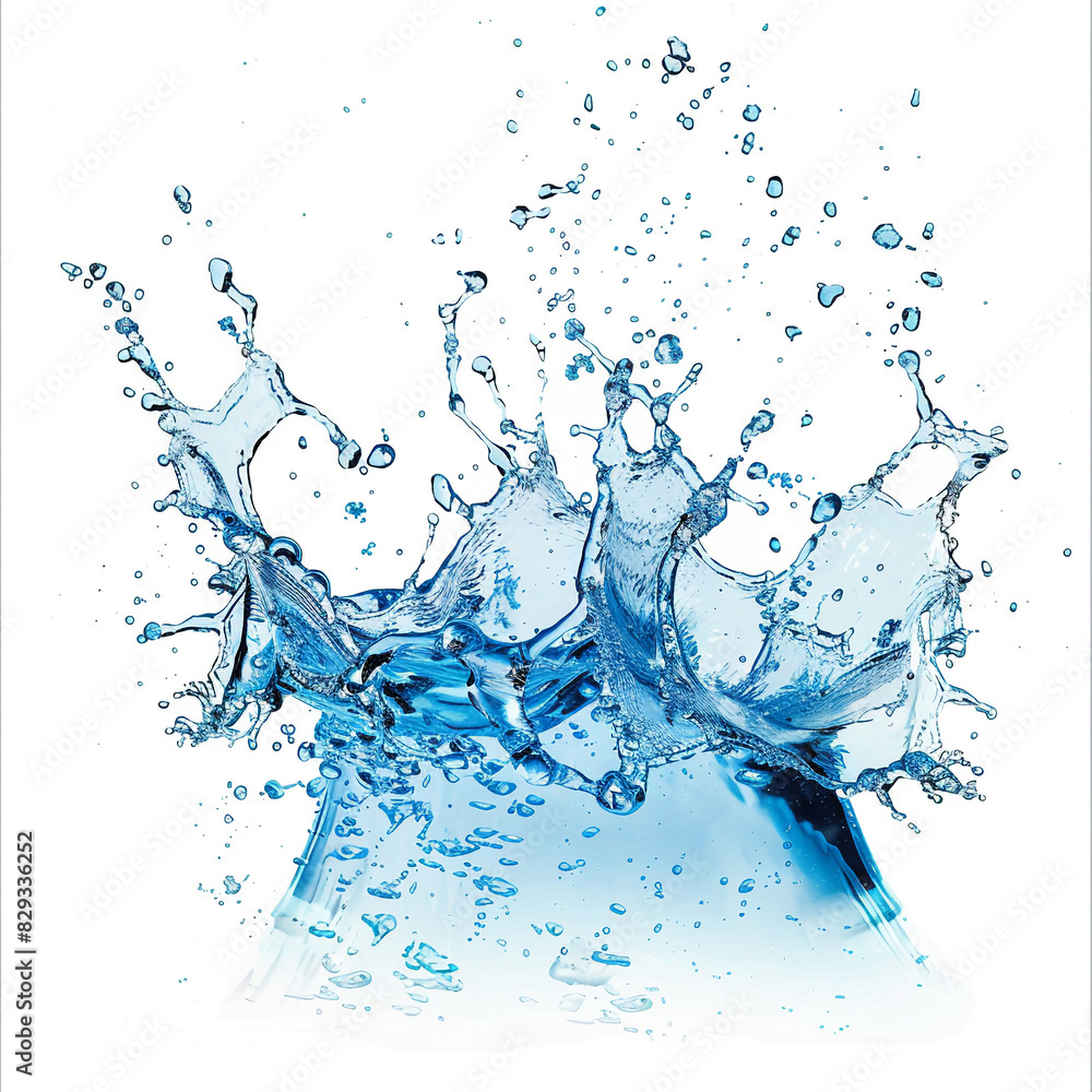 Blue water splash isolate white background. Blue water splash isolate white background.