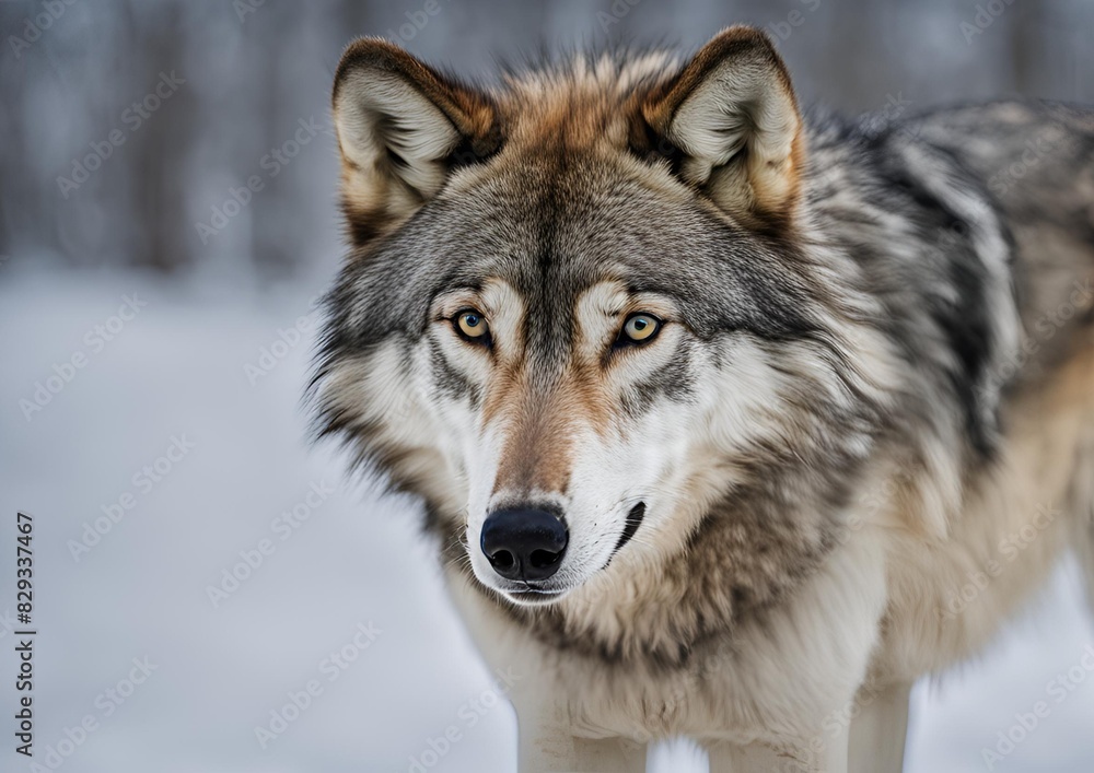 Portrait of a Grey Wolf (Canis lupus). Portrait of a Grey Wolf (Canis lupus).
