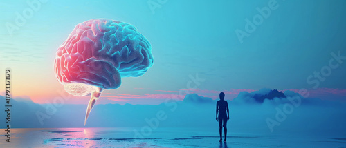 creativity headhunter thinks brain of inspiration leadership concept.