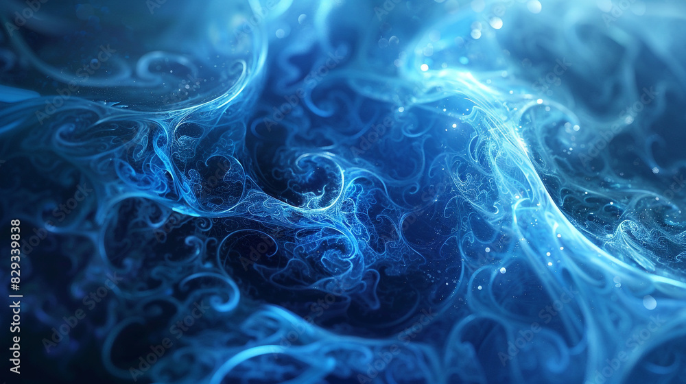 Obraz premium Cobalt abstract evokes deep scientific intrigue, suitable for lectures.