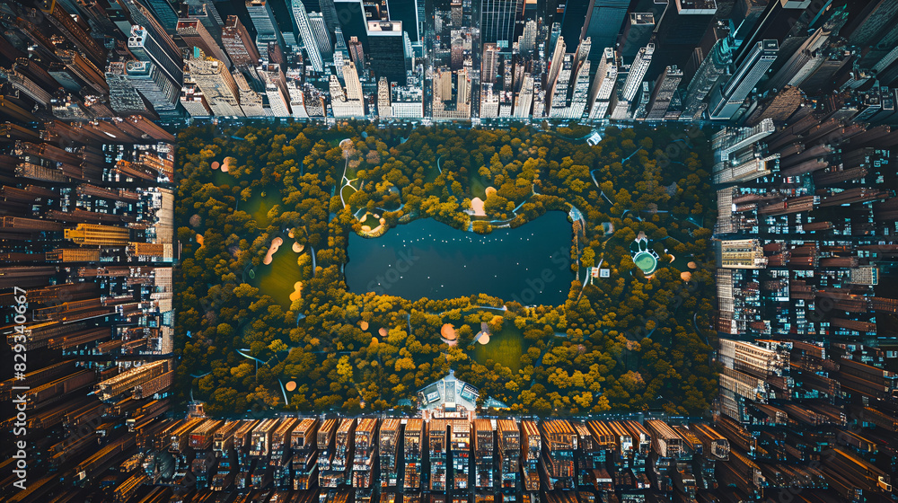 Obraz premium A bird's eye view of Horseshoe Shaped ,generative ai