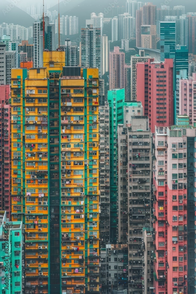 Dense urban jungle from above, a testament to bustling city life Dense urban jungle from above, a testament to bustling city life