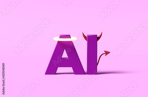 AI ethics and morality concept.