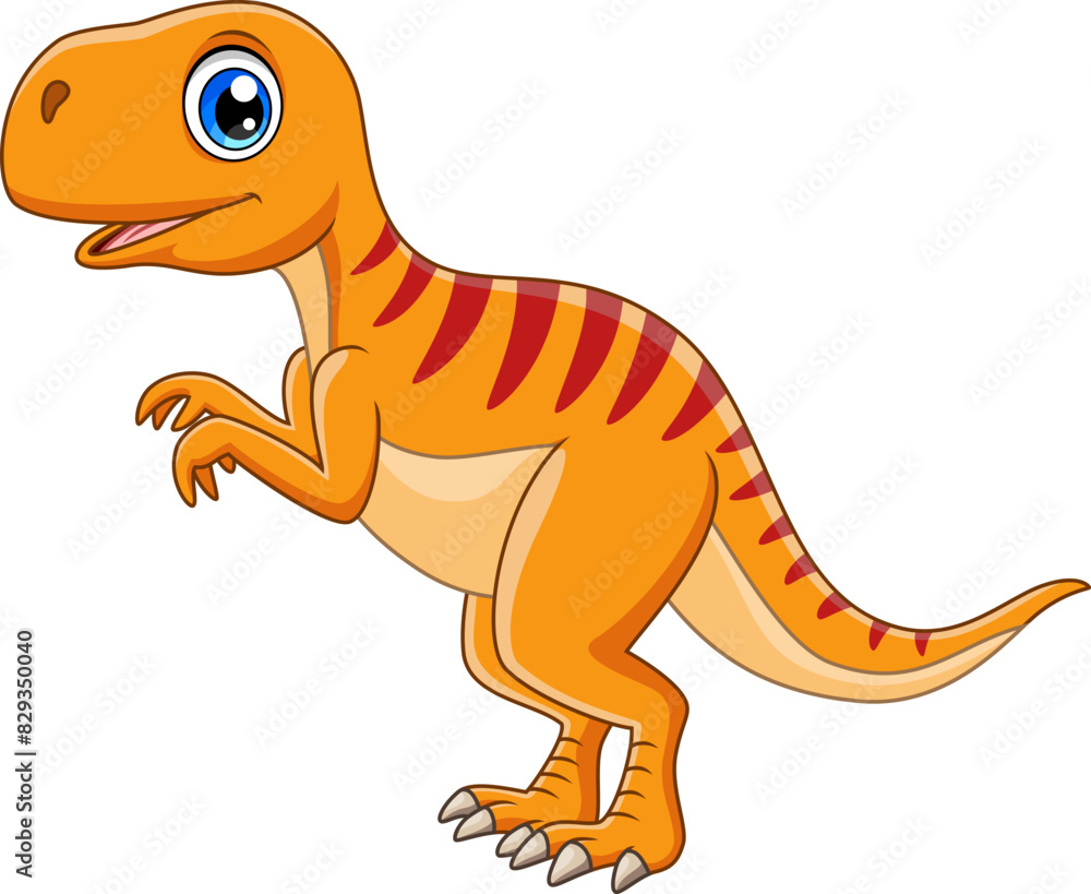 Naklejka premium Tyrannosaurus Rex cartoon vector illustration on white background