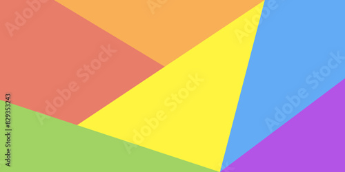 Pride flag with colorful paper sheet