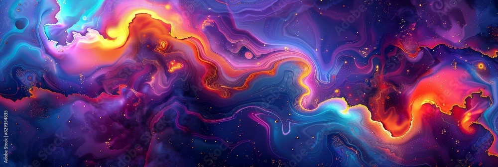 Vibrant psychedelic abstract background. Dive into the world of ultra-detailed trippy patterns and hypnotic colors in a surreal 3:1 ratio Vibrant psychedelic abstract background. Dive into the world of ultra-detailed trippy patterns and hypnotic colors in a surreal 3:1 ratio