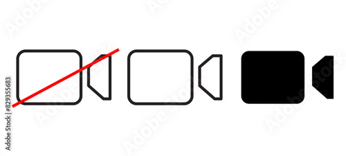 Video camera icon for streaming , face time icons video call symbol Vector.