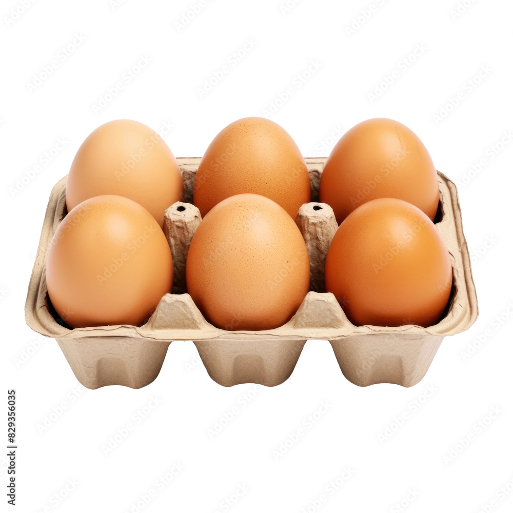 Eggs in container isolated on white or transparent background, png clipart, design element. Easy to place on any other background. Eggs in container isolated on white or transparent background, png clipart, design element. Easy to place on any other background.