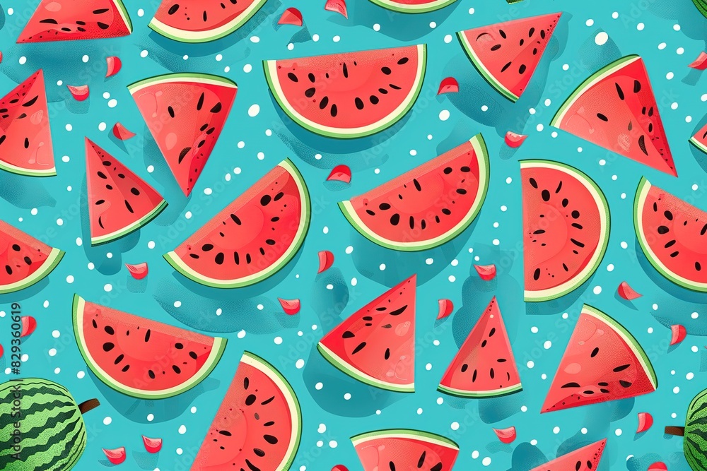 heap of watermelon slices as background heap of watermelon slices as background